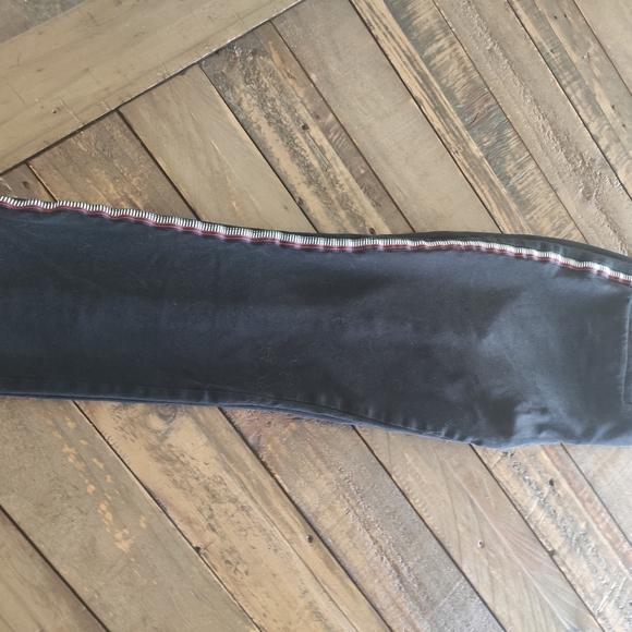 Anthropologie The Essential Slim Ankle Side Stripe Trouser Pants Black 4 - Picture 4 of 6